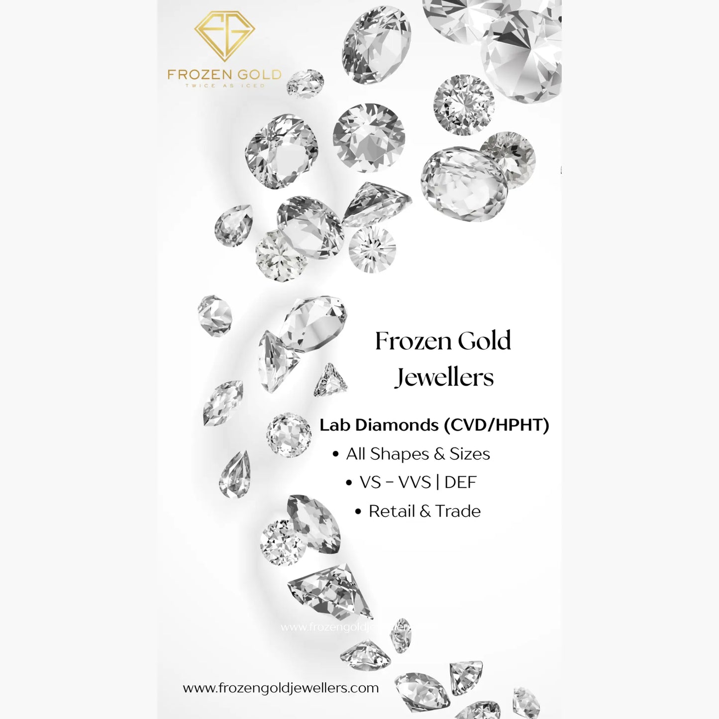 LOOSE LAB DIAMONDS 1MM–3MM | DEF COLOUR ROUND BRILLIANT VS-VVS MELEE – CVD & HPHT CHOICES Frozen Gold Jewellers