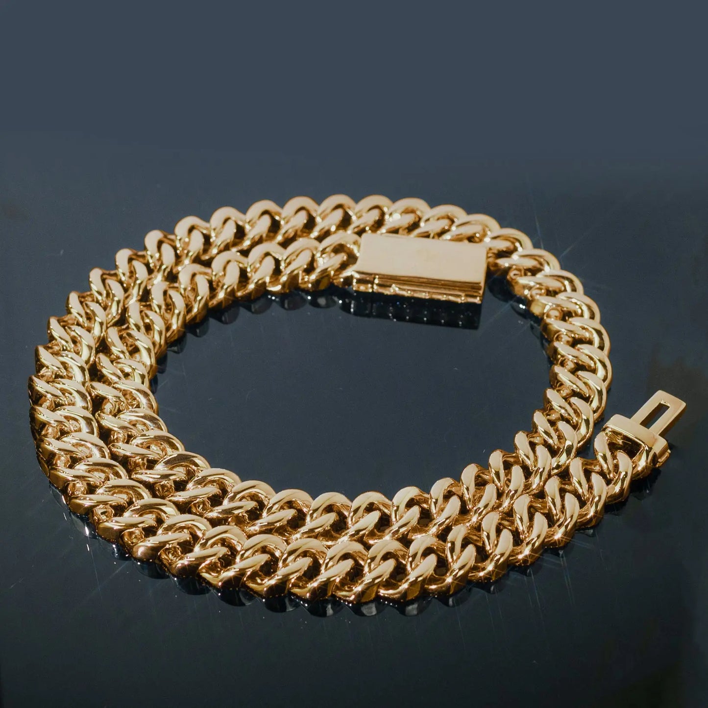 MIAMI CUBAN LINK CHAIN | 15MM | BAGUETTE CUT Frozen Gold Jewellers