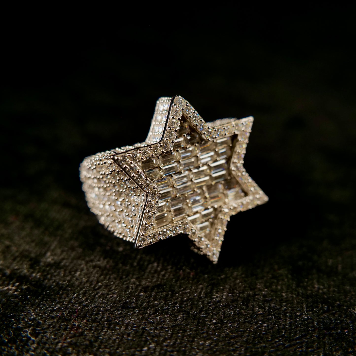 Star Ring angled right - Frozen Gold Jewellers