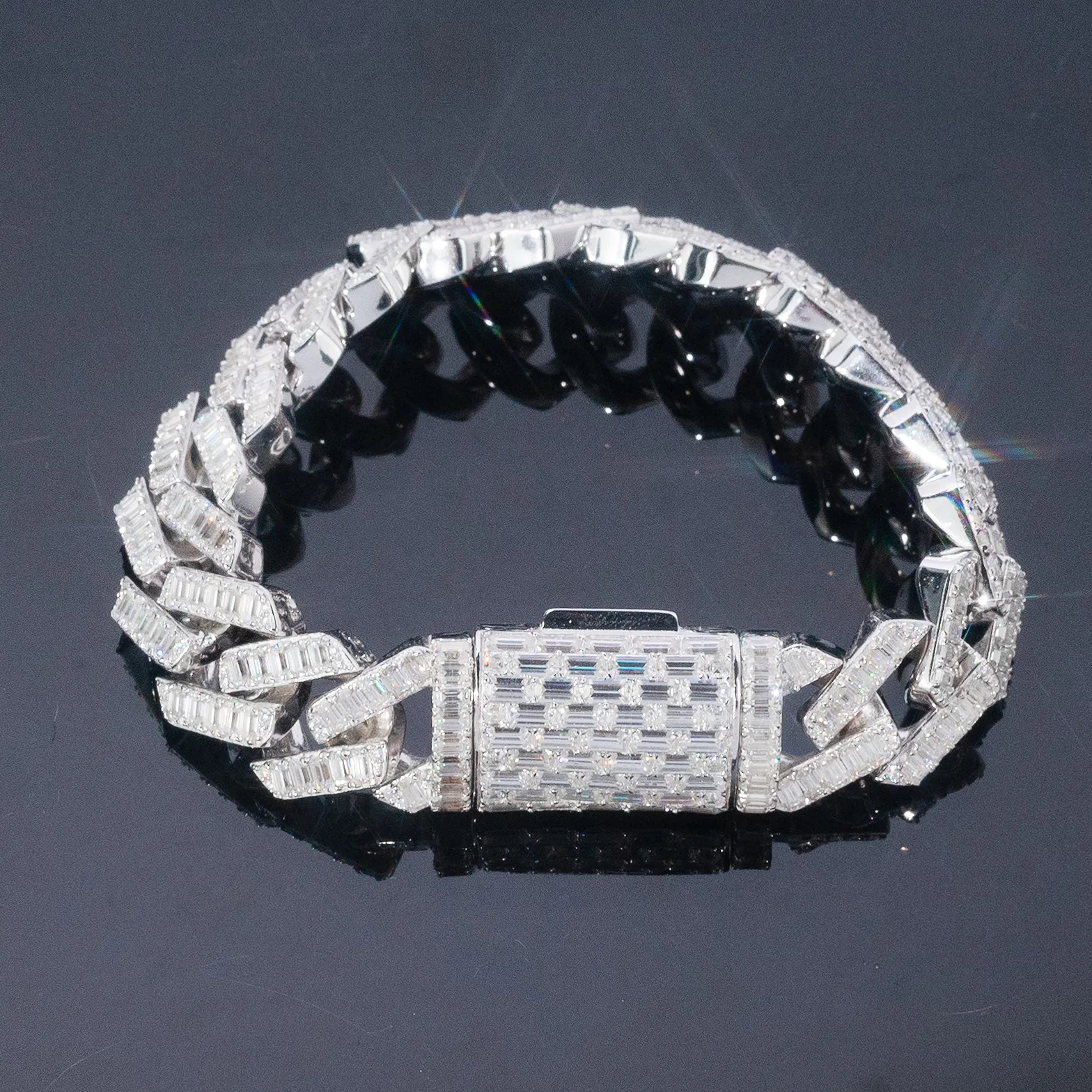 Cuban bracelet · iced box clasp