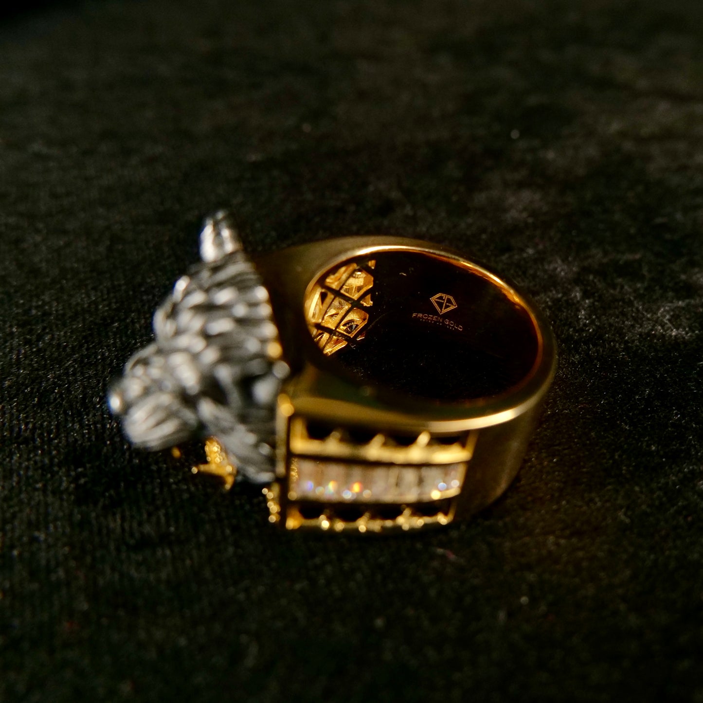 3D Wolf Head Ring Logo Shot - Frozen Gold Jewellers