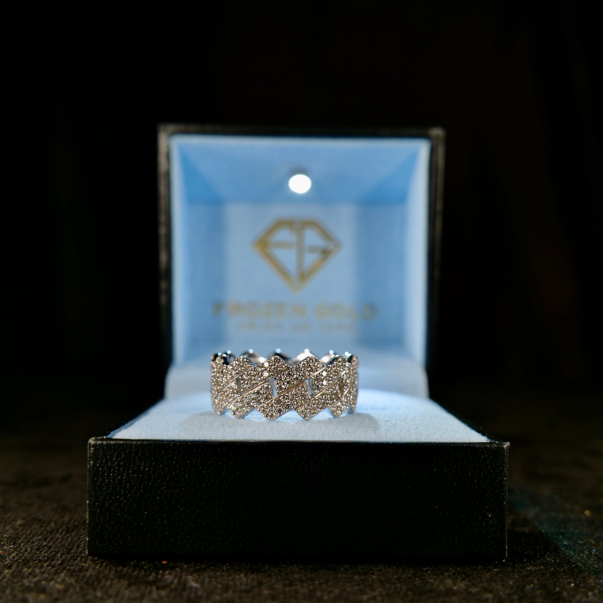 Miami Cuban Link Ring 10mm WG - Frozen Gold Jewellers